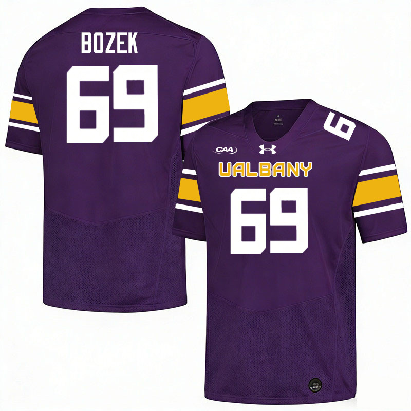 UAlbany Great Danes #69 James Bozek College Football Jerseys,Uniforms-Purple